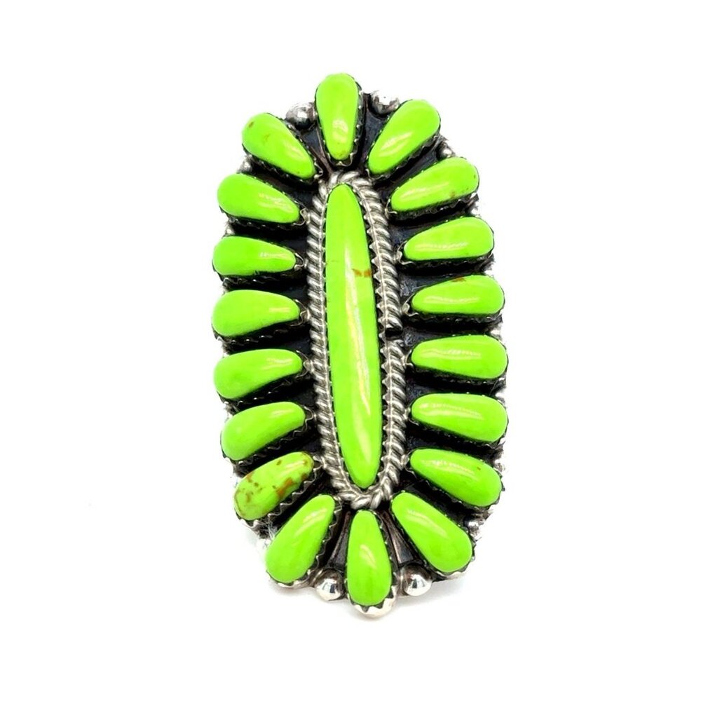 Signed DB Sterling‎ Green Stones Ring